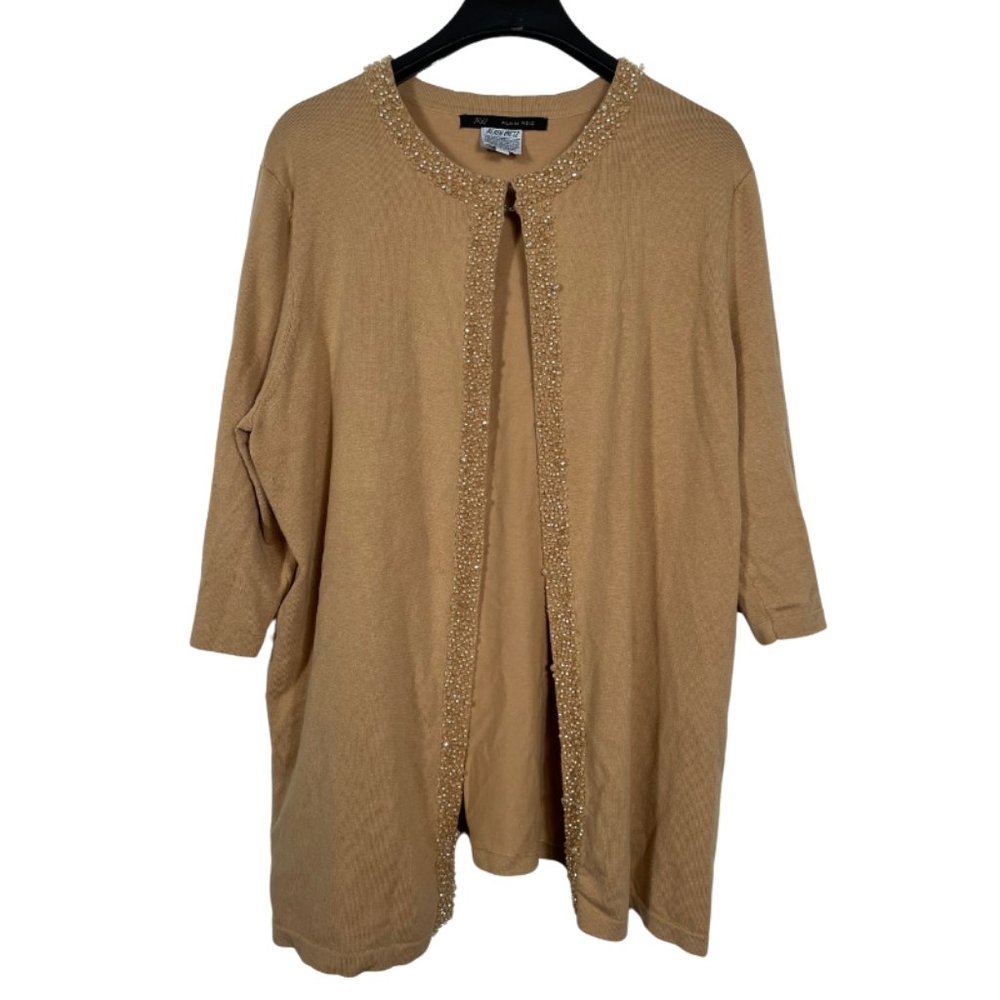 Alain Weiz Tan Cardigan • Size 14